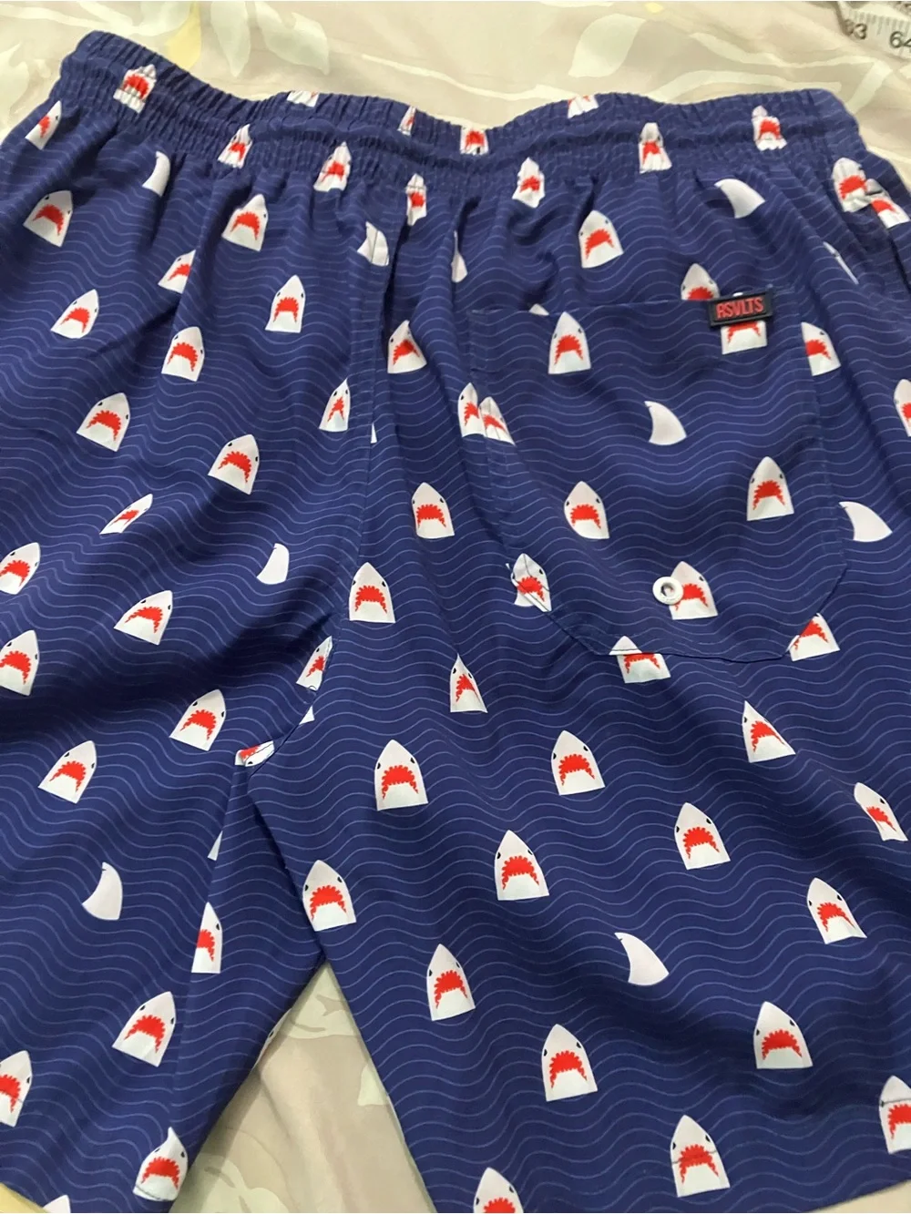 RSVLTS chomp shark week swim trunks size medium